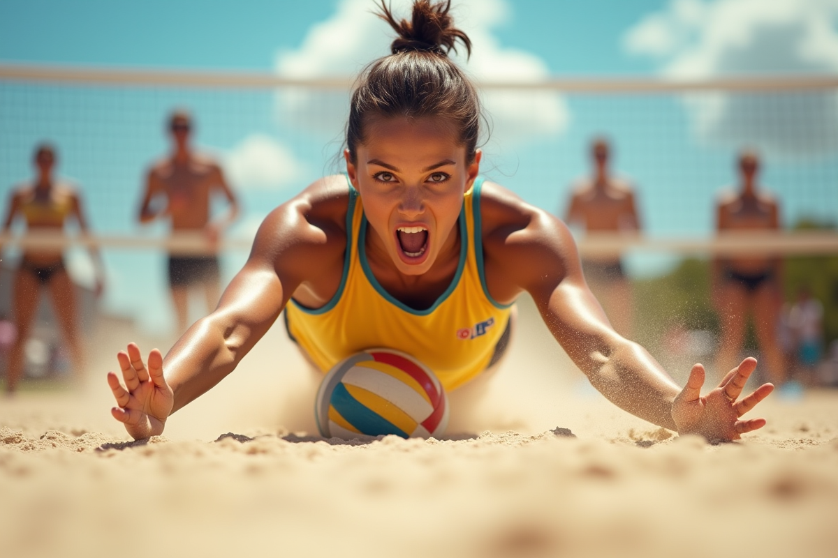 attaque  volleyball