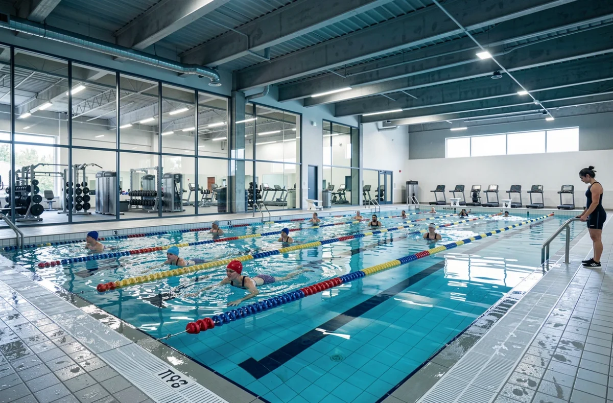 Centre aquatique Nauticaa avec piscine couverte, lignes de nage et espace fitness attenant