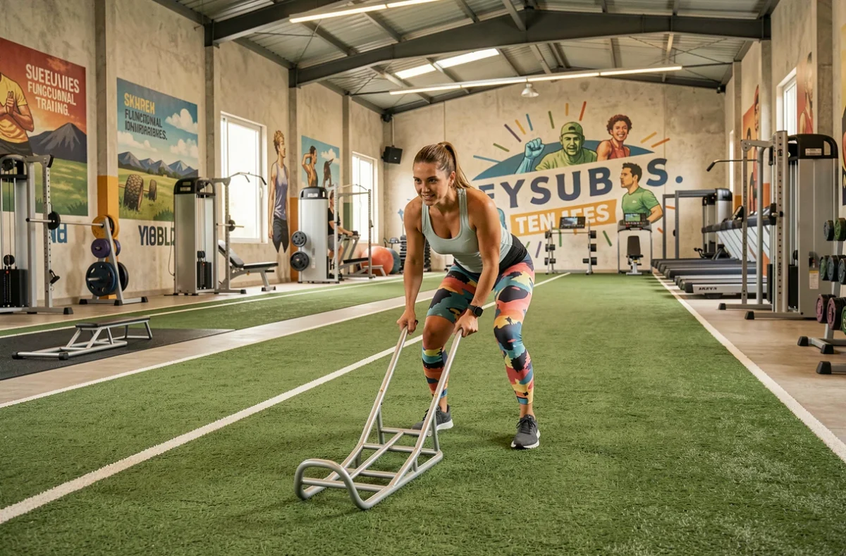 Optimize Eysines avec couloir de turf indoor, machines de résistance et entraînement fonctionnel en banlieue bordelaise