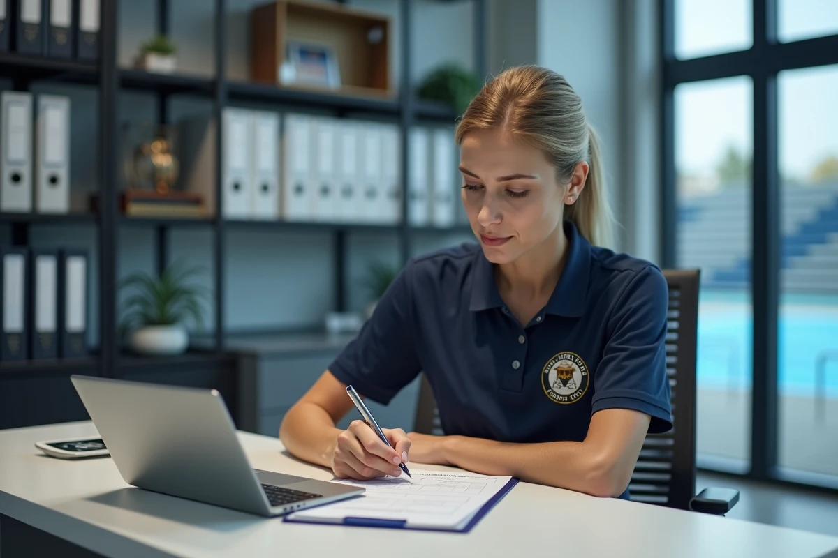 Secrétaire de club de judo gérant les inscriptions en ligne sur l'extranet fédéral FFJDA