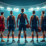 Athlètes de différents sports dans un stade dynamique